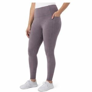Mondetta Women's L High-Rise Ribbed Panel Legging Purple H0470
